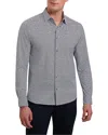Ted Baker Wavey Regular Fit Geometric Shirt In Gray