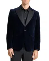 Ted Baker Webster Modern Velvet Jacket In Blue