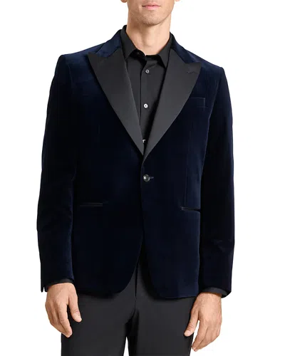 Ted Baker Webster Modern Velvet Jacket In Blue