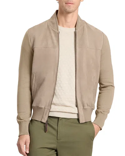 Ted Baker Wesley Suede Bomber In Brown