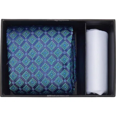 Ted Baker West Grove Silk Blend Tie & Pocket Square Set In Multi