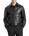 Ted Baker Whistler Leather Jacket In Black