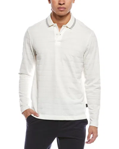 Ted Baker White Popcorn Stripe Polo Shirt