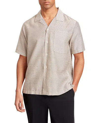 Ted Baker Wicck Relaxed Textured Stripe Shirt In Gray
