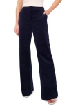 Ted Baker Wide Leg Stretch Cotton Corduroy Pants In Blue