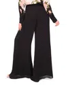 Ted Baker Wide Leg Tuck Pants In Black
