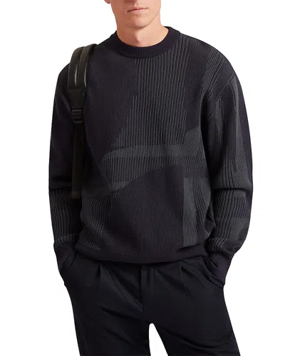 TED BAKER WILAN ABSTRACT CREWNECK SWEATER