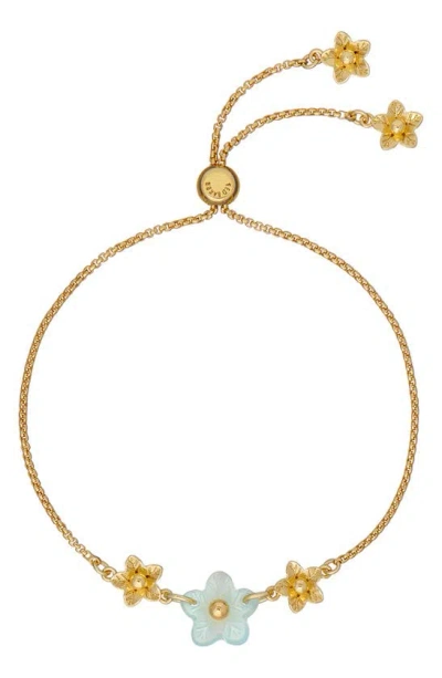 Ted Baker Wileia Flower Slider Bracelet In Gold Tone Mint