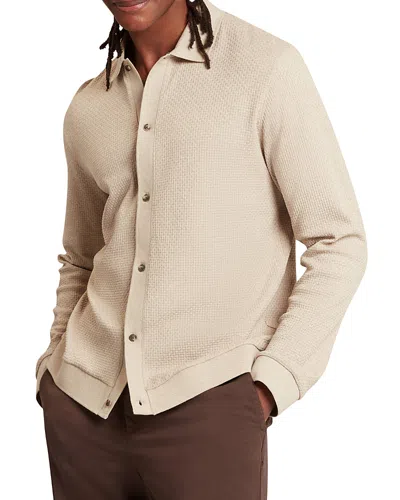 Ted Baker Wilkes Regular Fit Long Sleeve Polo Shirt In Neutral