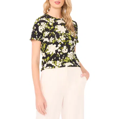 Ted Baker Willow Floral Jersey T-shirt In Black