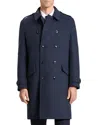 Ted Baker Windyhill Diamond Overcoat In Blue