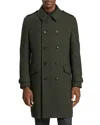 Ted Baker Windyhill Overcoat In Green