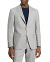 Ted Baker Winfred Modern Fit Solid Light Gray Linen Jacket In Gray