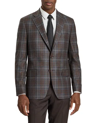 Ted Baker Winfred Plaid Modern Fit Suit Jacket In Brown