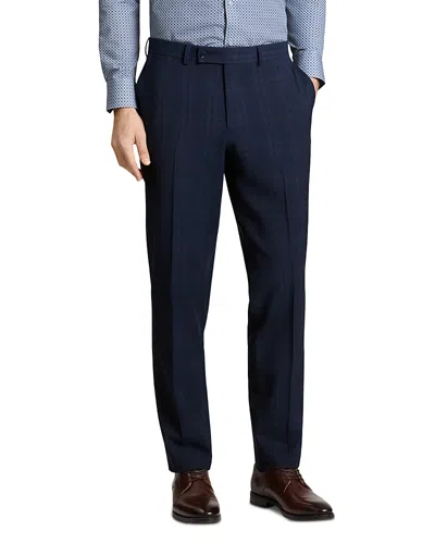 Ted Baker Winter Modern Fit Navy Plaid Suit Pants In Blue