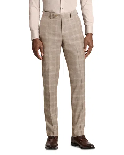 Ted Baker Winter Plaid Modern Fit Suit Pants In Burgundy