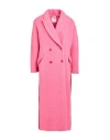 Ted Baker Woman Coat Pink Size 3 Wool, Polyamide In Pink