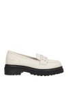 Ted Baker Woman Loafers Ivory Size 5.5 Leather In White