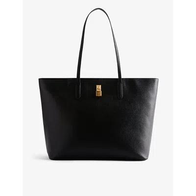 Ted Baker Womens Black Londonn Padlock-embellished Leather Tote Bag