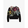 TED BAKER MAGARIT FLORAL-PATTERN KNITTED JUMPER