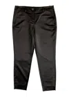 Ted Baker Women's Gilar Satin Effect Slim Ankle Slit Cuff Pants In Black In Black
