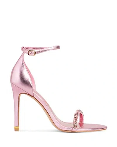 Ted Baker Women's Helenni Crystal Strap Heeled Sandals In Pale Pink