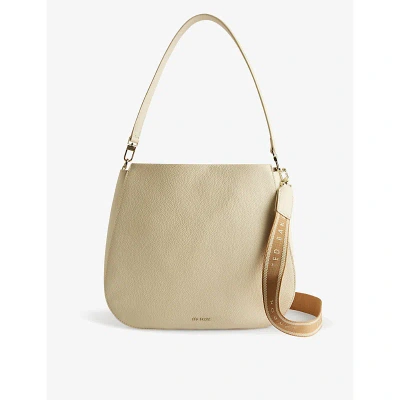 Ted Baker Womens Ivory Darciel Webbing Leather Shoulder Bag