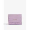 Ted Baker Womens Lilac Conilya Croc-embossed Faux-leather Card Holder