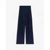 Ted Baker Womens Navy Krissi Wide-leg High-rise Woven Trousers