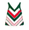 Ted Baker Women's Paisly V Neck Striped Tank Top In White In White