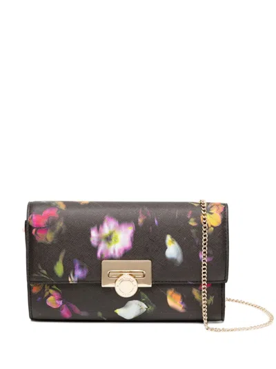Ted Baker Women's Parisa Leather Chain Wallet, Black Combo In Brown