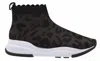 Ted Baker Women's Waverli Knitted Sock Boots In Leopard Black In Black
