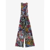 TED BAKER ORTA FLORAL-PRINT WOVEN JUMPSUIT