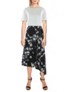 TED BAKER WOMENS FLORAL BELTED MIDI DRESS