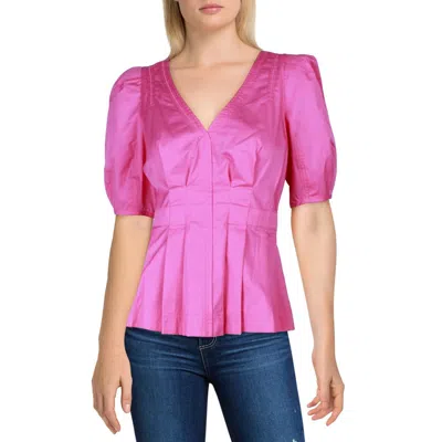 Ted Baker Womens Pleated Cotton Peplum Top