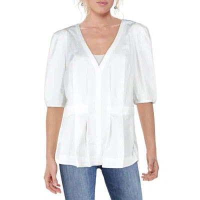 Ted Baker Womens Pleated Cotton Peplum Top