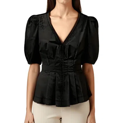 Ted Baker Womens Pleated Cotton Peplum Top