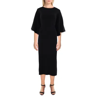 Ted Baker Womens Slit Viscose Bodycon Dress In Black