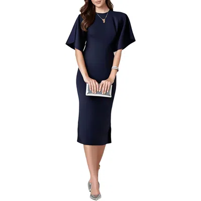 Ted Baker Womens Viscose Bodycon Dress In Blue