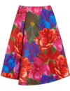 Ted Baker Womenscol Joralee Floral-print A-line Woven Midi Skirt In Multicol