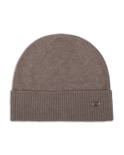 Ted Baker Wool & Cashmere Knit Beanie In Brown