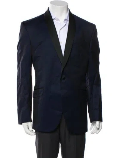 Pre-owned Ted Baker Wool Blazer In Blue