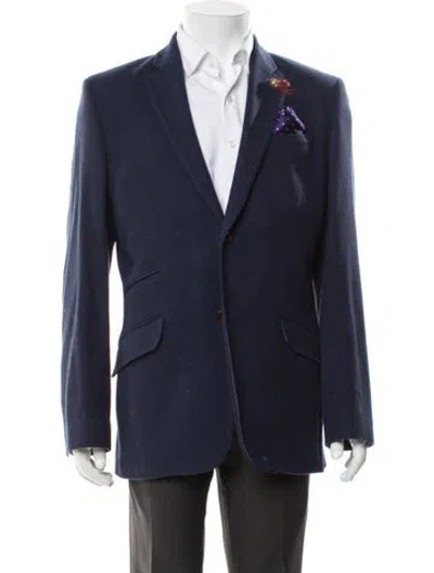 Pre-owned Ted Baker Wool Blazer In Blue