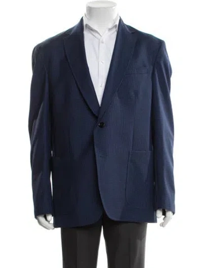 Pre-owned Ted Baker Wool Blazer In Blue