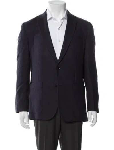 Pre-owned Ted Baker Wool Blazer In Blue