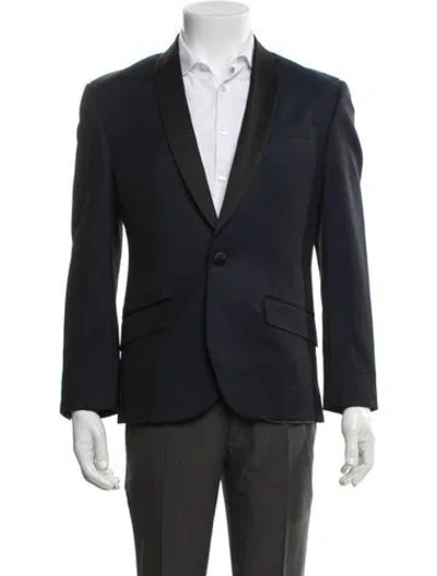 Pre-owned Ted Baker Wool Blazer In Blue
