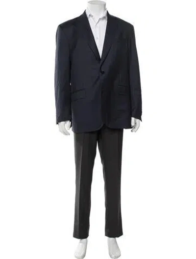 Pre-owned Ted Baker Wool Blazer In Blue