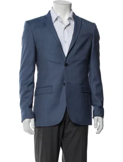 Pre-owned Ted Baker Wool Blazer In Blue