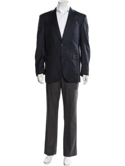 Pre-owned Ted Baker Wool Blazer In Blue
