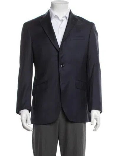 Pre-owned Ted Baker Wool Blazer In Blue